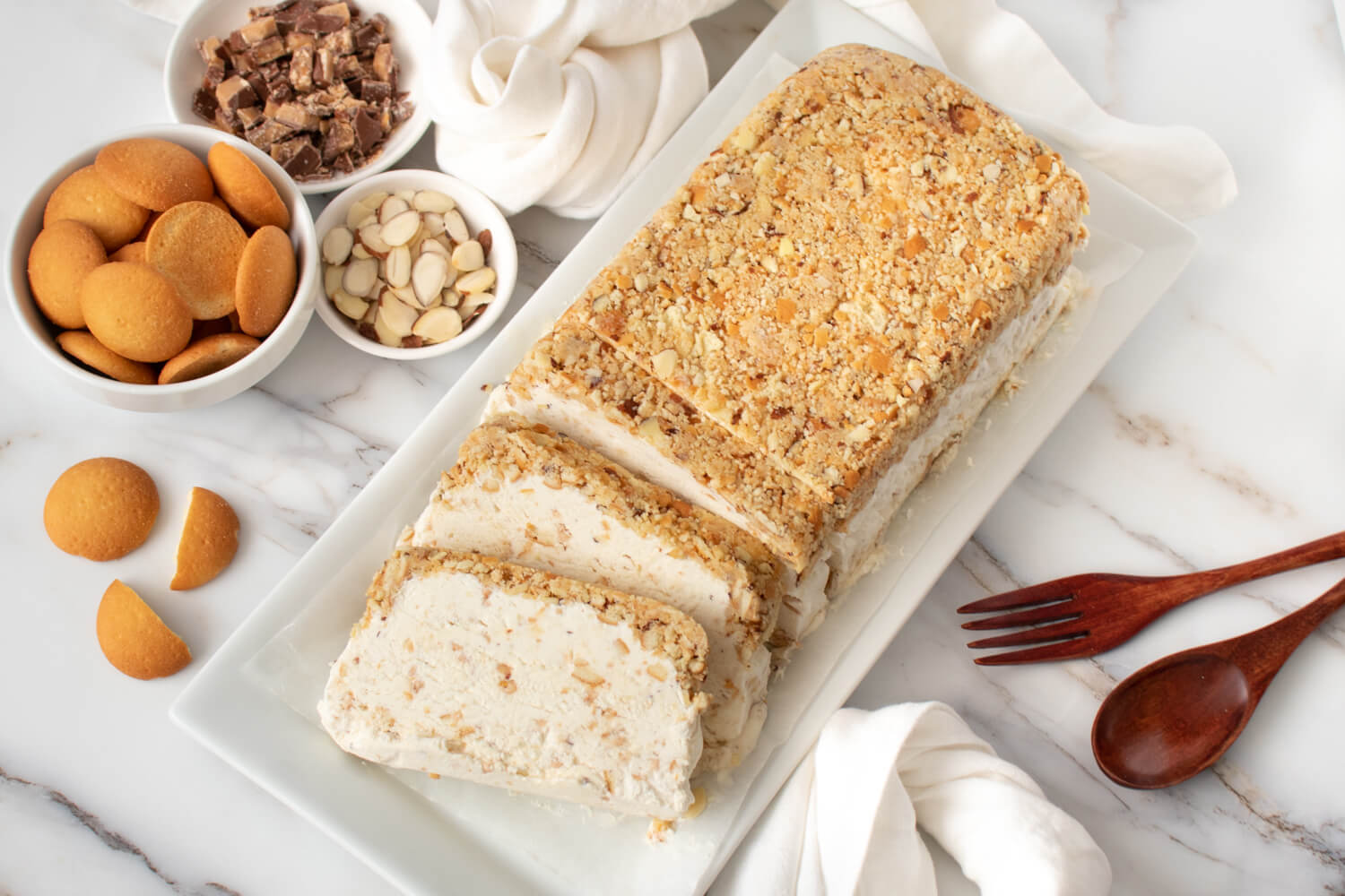 Almond Toffee Ice Cream Loaf