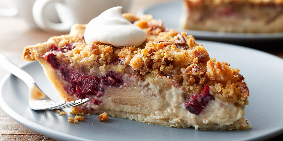 Apple Cranberry Streusel Custard Pie recipe