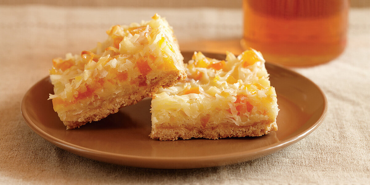 Apricot Coconut Cookie Bars recipe