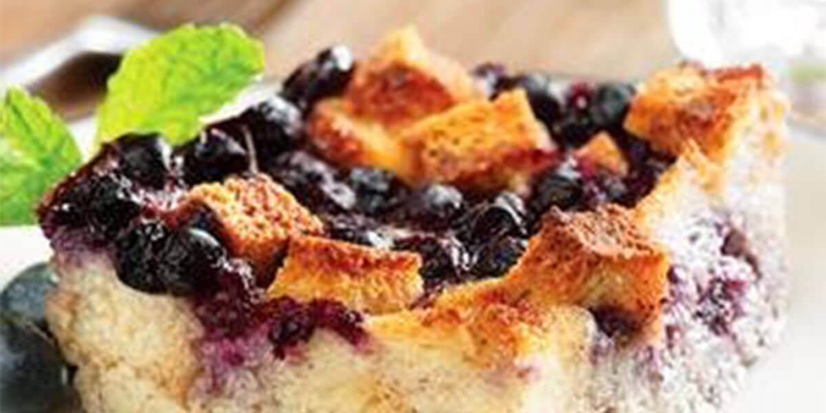 Blueberry Spiced Bread Pudding recipe