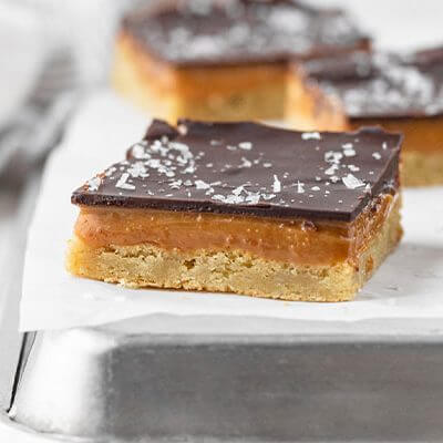 Chocolate Caramel Cookie Bars