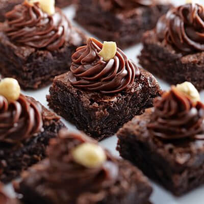 Chocolate Hazelnut Brownie Bites