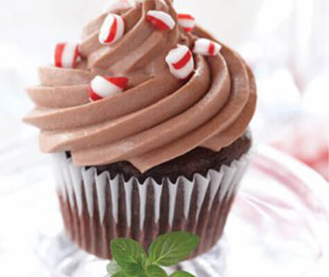 Chocolate Peppermint Mousse Cupcakes