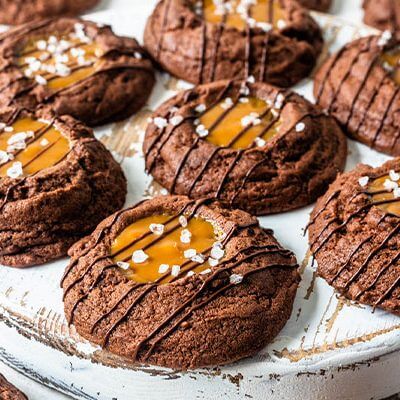 Chocolate Thumbprint Cookies