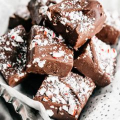 Dark Chocolate Peppermint Fudge