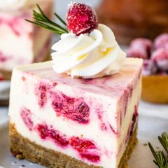 No Bake ish Cranberry Cheesecake