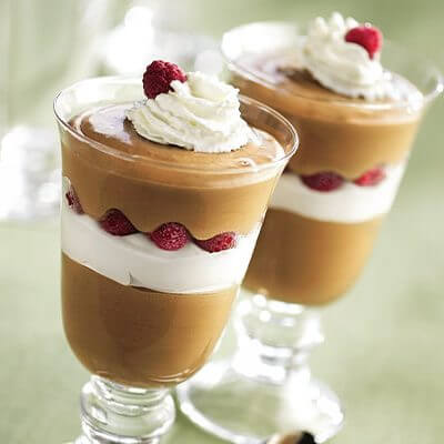 Raspberry Mocha Mousse Parfaits