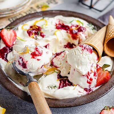 Strawberry Jam Ice Cream