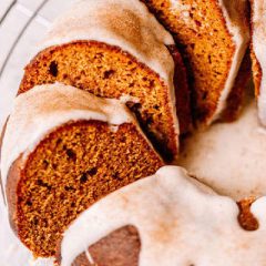 Sweet Potato Pound Cake with Maple Glaze