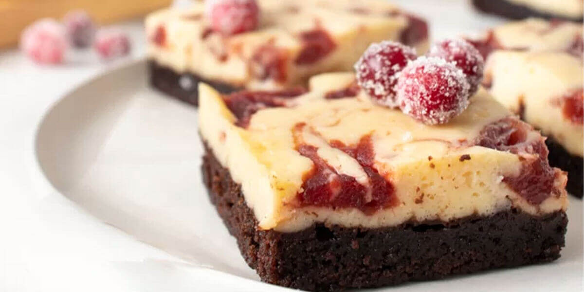Cranberry Cheesecake Brownie 