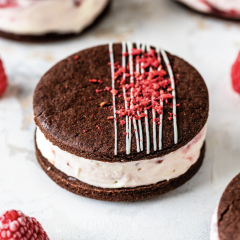 Chocolate Raspberry Ice Cream Sandwich