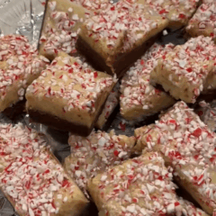 Layered Peppermint Chocolate Fudge